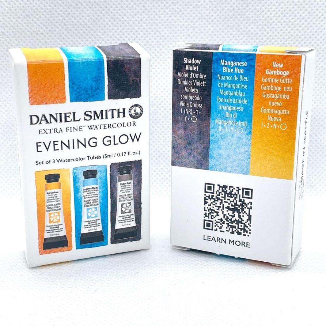 Art Shark Daniel Smith Extra Fine Watercolor (Evening Glow) Set of 3 Color Tubes
