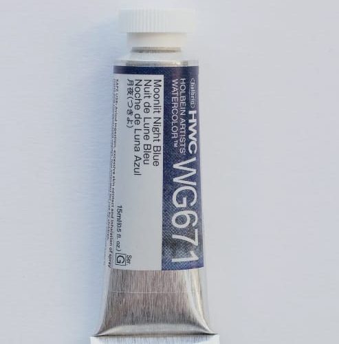                                       Holbein Granulating Watercolor Moonlit Night Blue G,15ml Tube,WG671