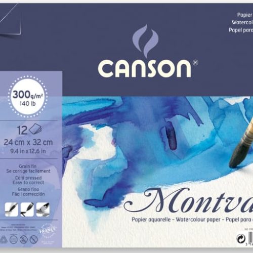 Canson Montval Albums-Spiral Bound on Short Side Cold Press (300gsm; Size- 24x32cm) 12sheets