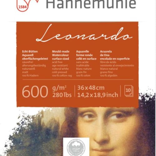                                         Hahnemuhle "Leonardo" Watercolor Block (Matt, 600gsm, 36 x 48cm,10Sheets)