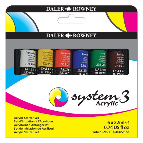 Daler Rowney - Acrylic Colour Starter Kit 6 x 22 ml (129100005)