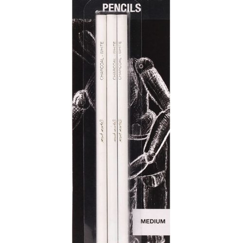 Mont Marte White Charcoal Pencils Pack Of 3