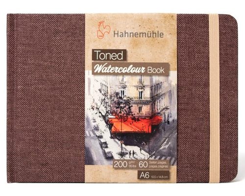                                                     Hahnemuhle Toned Watercolor Book Beige (A6 Landscape, 200gsm, 30 Sheets/ 60Pages)