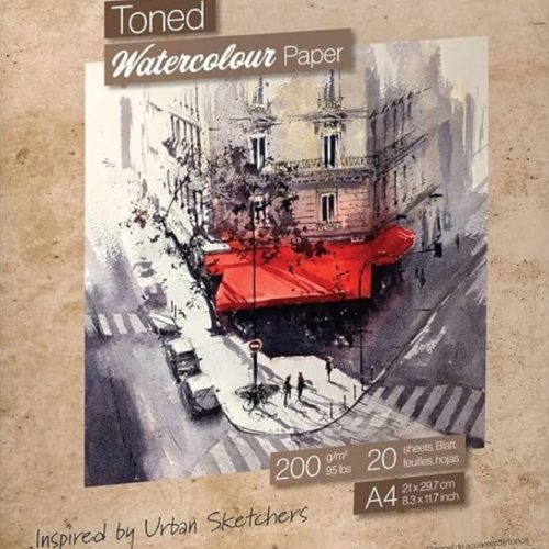                                                           Hahnemuhle Toned Watercolor Pad Beige (200gsm, A4, 20 Sheets)