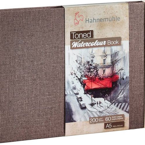                               Hahnemuhle Toned Watercolor Book Beige (A5 Landscape, 200gsm, 30 Sheets/ 60Pages)
