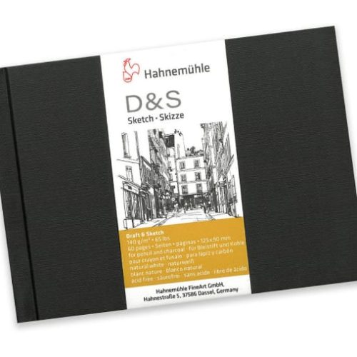                                                            Hahnemuhle Sketch Book "D&S" Black140gsm, DIN A6, Portrait, 62 Sheets