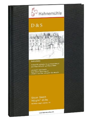                                                Hahnemuhle Sketch Book "D&S" Black 140gsm, DIN A6, Landscape, 62 Sheets