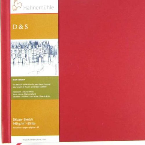                                                     Hahnemuhle Sketch Book "D&S" Red140gsm, DIN A5, Landscape, 80 Sheets