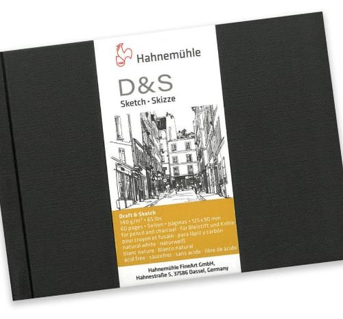 Hahnemuhle Sketch Book "D&S" Black140gsm, DIN A5 Portrait, 80 Sheets
