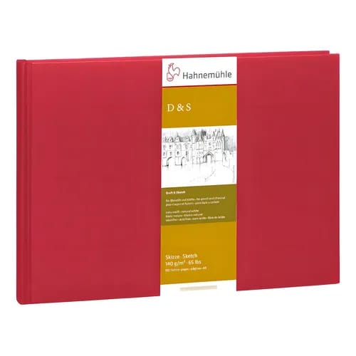                                                      Hahnemuhle Sketch Book "D&S" Red140gsm, DIN A5, Portrait, 80 Sheets