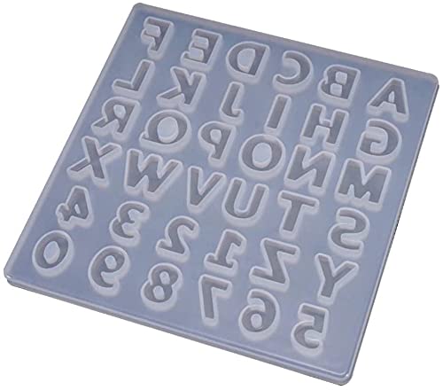 Art Shark Small Alphabet and Number Shape small Mould for Epoxy Resin, Keychain Charms, Jewelry Pendant ,Candle etc.